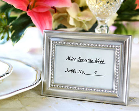 Beautifully Beaded Photo Frame / Placecard holder-Bomboniere, bonboniere, photo frame, silver photo frame, place card holder, wedding gift, wedding bomboniere, unique bomboniere