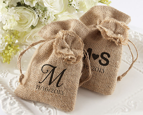 Rustic Renaissance Burlap Hessian Favor Bag (set of 12)-burlap bag, hessian bag, burlap favour bag, hessian favour bag, personalied burlap bag, personalized burlap bag, burlap wedding favor,