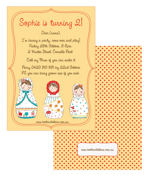 Babushka Birthday Invitation-Babushka birthday invitation, babushka invitation,