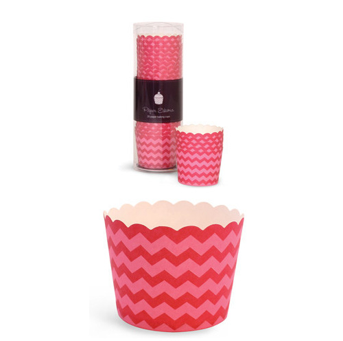 Paper Eskimo Berry Pink Chevron Baking Cup Cupcake Wrappers-pink baking cup, Paper Eskimo Berry Pink Chevron Baking Cup Cupcake Wrappers, dark pink chevron cupcake wrapper, deep pink baking cup, pink chevron cupcake wrapper