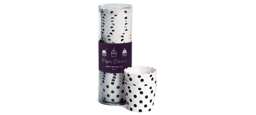 Paper Eskimo Black Spot Baking Cup Cupcake Wrapper-Paper Eskimo Black Spot Baking Cup Cupcake Wrapper, Paper Eskimo Black Spot Baking Cup Cupcake Wrapper, Black Spot Cupcake Wrapper, Birthday Party Cupcake Wrapper, Black and white theme party