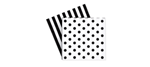 Paper Eskimo Black Tie Napkins-Paper Eskimo black tie Napkins, black & white Party Napkins, spot Party Napkins, party Napkins, black & white Serviettes
