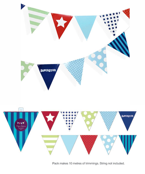 Paper Eskimo Party Flags Boys-Paper eskimo Party flags, boys party flags, paper bunting