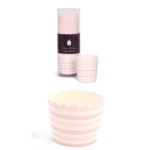 Paper Eskimo Pink Blush Stripe Baking Cup Cupcake Wrapper-Paper Eskimo Pink Blush Stripe Baking Cup Cupcake Wrapper, pink stripe cupcake Wrapper, pink stripe baking cups, little girls party