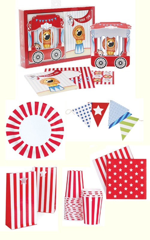 Circus Party Pack $50-Circus Party Pack, Circus Party Kit, Paper Eskimo Roll Up Circus Party pack, cheap circus party pack