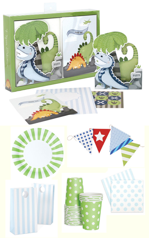 Dinosaur Party Pack $50-Dinosaur party pack, paper eskimo dinosaur invitation, big foot dino party pack,