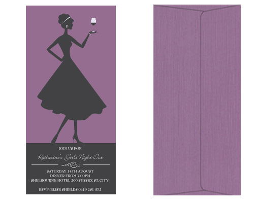 Hen's Night Elegant Silhouette Invitation-Hen's Night Invitation, hens night invite, elegant hen invitation, unique hen invitation, girls night out invitation, weekend away invitation, 