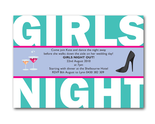 Girls Night Out - Hens Night Invitations-bachelorette invitations, bachelorette party invitations, bachelorette invitation ideas, bachelorette shower invitations, unique bachelorette invitations  Wedding Bachelorette Party Invitations, Girls Night Out invitation, hens invitation, hens party invitation