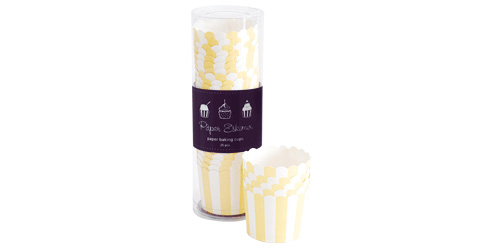 Paper Eskimo Limoncello Baking Cup Cupcake Wrapper-Paper Eskimo Limoncello Baking Cup Cupcake Wrapper, yellow stripe Cupcake Wrapper, Birthday Party Cupcake Wrapper, yellow theme party, yellow Cupcake Cases, Girls party cupcake Wrapper, baby shower cupcake wrapper