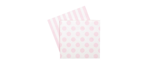 Paper eskimo Marshmallow Pink Napkins-Pink Party Paper Napkins, Paper Eskimo marshmallow pink Napkins, pink Party Napkins, girls party Napkins, pink Serviettes, pink and white napkins, pink and white serviettes