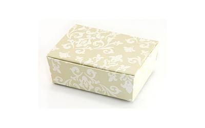 Medium HiPP Box think bracelet - Damask Ivory-Medium Hipp box damask ivory, think bracelet box, favor box, diy wedding box, printed box, 