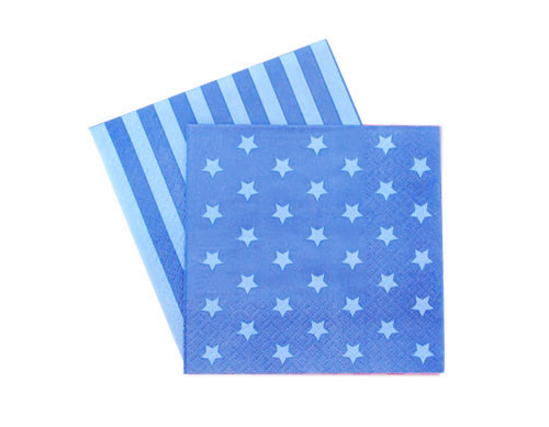 Paper Eskimo Blue Star Napkins-Paper Eskimo blue star Napkins, blue Party Napkins, star Party Napkins, boys party Napkins, blue Serviettes, kids party supplies, affordable kids partyware, blue party theme, boys party theme.