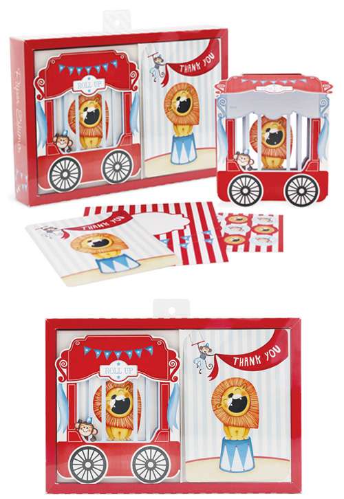 Paper Eskimo Roll up Circus Invitation Kit (Pack of 12)-Paper Eskimo Poppit invitation roll up circus poppit invitations, circus party invitation, lion party invitation, boys party invitation, kids party invitation, kids birthday invitation, kids party invites, under the sea invitation, big top party invitation