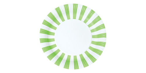 Paper Eskimo Apple Green Stripe Party Plates-Paper eskimo Party Plates, Paper eskimo apple green stripe party plates, green paper plates, green stripe paper plates, boys party plates