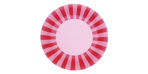 Paper eskimo Pink Floss Party Plates-Paper eskimo Party Plates, Paper eskimo Pink Floss party plates, pink paper plates, pink stripe paper plates, girls party plates, hot pink coloured plates