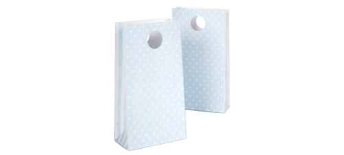 Paper Eskimo Blue Spot Party Bags-Paper Eskimo Blue spot Party Bags, Lolly Bags, blue lolly bags, boys party lolly bags, paper party bags, bomboniere bags