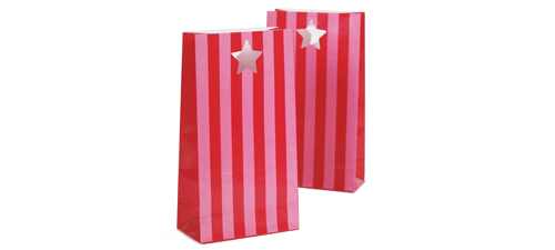 Paper Eskimo Pink Floss Stripe Party Bags-pink lolly bag, Paper Eskimo Pink Floss Stripe Party Bags, Lolly Bags, pink lolly bags, girls party lolly bags, paper party bags, bomboniere bags