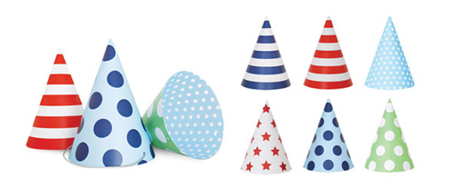 Paper Eskimo Party Hats Boy-Paper Eskimo Party hats boys, boys party hats, paper party hats, blue party hats