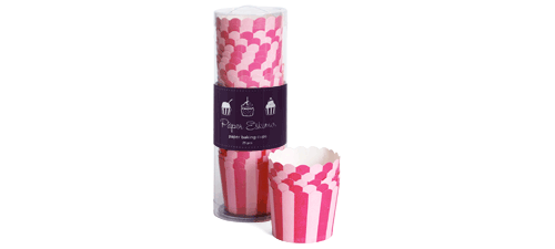 Paper Eskimo Pink Stripes Baking Cup Cupcake Wrapper-Paper Eskimo Pink Stripes Baking Cup Cupcake Wrapper, Pink Stripes Cupcake Wrapper, Birthday Party Cupcake Wrapper, Pink theme party, Pink Cupcake Cases, Girls party cupcake Wrapper