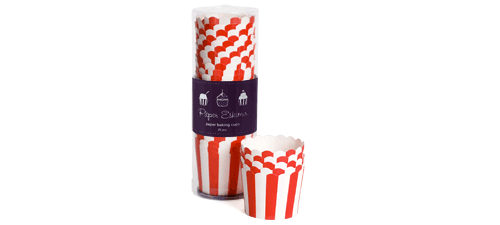 Paper Eskimo Red Stripes Baking Cup Cupcake Wrapper-Paper eskimo Cupcake Wrapper, Baking Cups Red Stripes, Red stripes cupcake Wrapper, unique cupcake wrapper