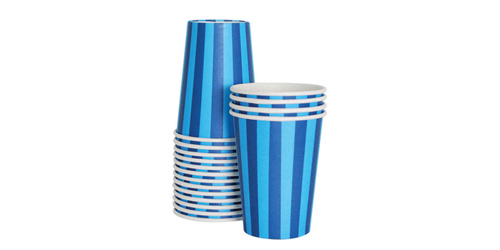 Paper Eskimo Sherbet Blue Party Cup-Paper Eskimo Sherbet Blue Party Cup, blue paper cup, Birthday Party cups, blue theme party, blue stripe cups, boys party cups, baby shower cups