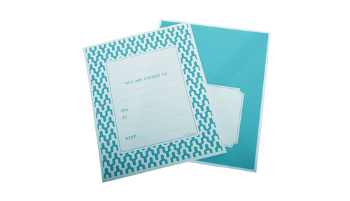 HiPP Invitation kit - Habitat Teal (Pack of 25)-HiPP Invitation Kit Habitat Teal, turquoise invitation, engagement invitation, teal birthday invitation, turquoise birthday invitation, fill in invitation