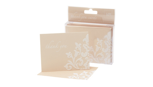 Thank you cards Damask Ivory HiPP-Thank you note cards damask ivory HiPP, wedding thank you notes, unique thank you notes, preprinted thank yous, damask thank you