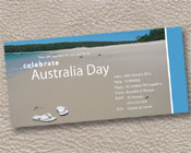 Flip Flops on the beach Australia Day Invitation-Australia Day invitation