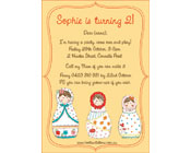 Babushka Birthday Invitation-Babushka birthday invitation, babushka invitation,