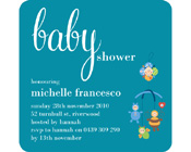 Sweet Mobile Baby Shower Invitation-Baby Shower Invitation, Blue baby shower invitation, boy baby shower invitation, gender neutral baby shower invite,