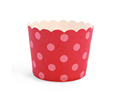 Paper Eskimo Berry Pink Spots Baking Cup Cupcake wrapper-pink spot baking cup, pink cupcake wrapper, pink patti pan, hot pink baking cup