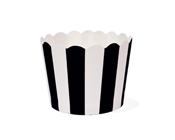 Paper Eskimo Black Stripes Baking Cup Cupcake Wrapper-Paper Eskimo Black Stripe Baking Cup Cupcake Wrapper, Black Stripe Cupcake Wrapper, Birthday Party Cupcake Wrapper, Black and white theme party, 