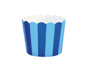 Paper Eskimo Blue Stripes Baking Cup Cupcake Wrapper-Paper Eskimo Blue Stripes Baking Cup Cupcake Wrapper, Blue Stripes Cupcake Wrapper, Birthday Party Cupcake Wrapper, Blue theme party, Blue Cupcake Cases Hoot Invitations Party Supplies