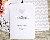 Thumbprint Heart Engagement Invitation-Thumbprint Heart invitation, thumbprint engagement invitation, thumbprint wedding invitation