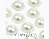 Pearls Flat Backed 12mm White-Flat Backed Pearls 12mm White, Flat Back pearls, paperglitz, craft pearls, wedding invitations, embellishments, pearl embellishment