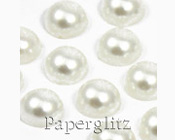 Pearls Flat Backed 10mm White-Flat Backed Pearls, Faux pearls, fake pearls, craft pearls, wedding invitations, invitation decoration, invitation embellishments, unique embellishments, white pearls