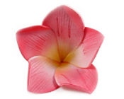 Frangipani Latex Flower Hot Pink (Pack of 12)-Frangipani Flower Hot Pink, artificial flowers, fake flowers, frangipani, diy, wedding, bomboniere, bonbonniere