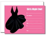 Lil Vites Girls Night Out (Pack of 8)-Lil Vites, Girls night out, fill in invitation, 