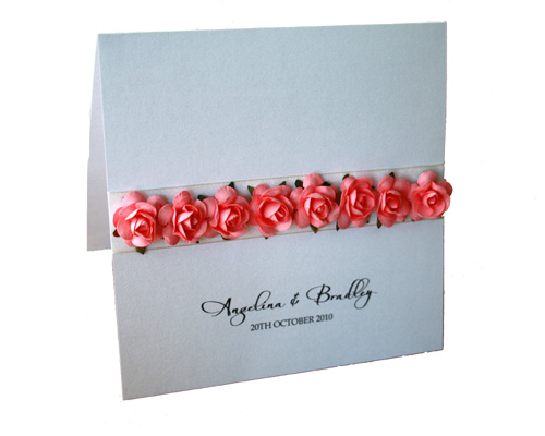 Elegant Rose Invitation-Paper Rose invitation, wedding invitation, wedding invite, engagement invitation, boxed invitation