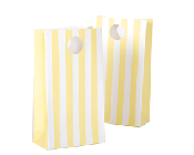 Paper Eskmo Party Bags Limoncello Yellow Stripe-Paper eskimo Party Bags Limoncello Yellow stripes, lolly bags, yellow lolly bags, designer lolly bags, candy bags