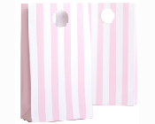 Paper Eskimo Party Bags Marshmallow Pink Stripes-Pink Stripe Party Bag, Paper Eskimo Party Bag Marshmallow pink, Party Bag, Lolly Bags, Pink stripe lolly bags, Candy bags, 