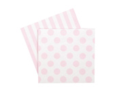 Paper eskimo Marshmallow Pink Napkins-Pink Party Paper Napkins, Paper Eskimo marshmallow pink Napkins, pink Party Napkins, girls party Napkins, pink Serviettes, pink and white napkins, pink and white serviettes