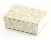 Medium HiPP Box think bracelet - Damask Ivory-Medium Hipp box damask ivory, think bracelet box, favor box, diy wedding box, printed box, 