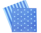 Paper Eskimo Blue Star Napkins-Paper Eskimo blue star Napkins, blue Party Napkins, star Party Napkins, boys party Napkins, blue Serviettes, kids party supplies, affordable kids partyware, blue party theme, boys party theme.