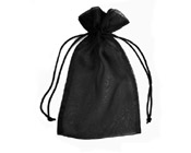 Organza Bag Black (Pack of 10)-Organza bag, chiffon bag, high quality organza bag, Black organza bag, premium organza bag, wedding favour, wedding bomboniere, christening favour, christening bonbonniere, vandoros organza bag, jewellery organza bag, bonbonniere, bombonniere, bomboniere