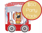 Circus Party Pack $50-Circus Party Pack, Circus Party Kit, Paper Eskimo Roll Up Circus Party pack, cheap circus party pack