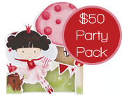 Fairy Party Pack $50-Fairy Party invitation and supplies, fairy party pack, fairy party kit,cheap fairy party kit, cheap fairy party kit, designer fairy party pack, paper eskimo fairy wing invitation kit, paper eskimo party pack, girls party pack