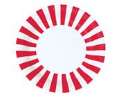 Paper Eskimo Candy Cane Red Stripe Plates-Paper eskimo Party Plates, Paper eskimo candy cane red stripe party plates.