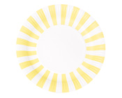 Paper Eskimo Limoncello Yellow Stripe Plate-Paper eskimo Party Plates, Paper eskimo Limoncello stripe party plates, yellow paper plates, yellow stripe paper plates, girls party plates, lemon coloured plates