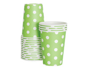 Paper Eskimo Apple Green Spot Party Cup-Paper Eskimo Apple Green Spot Party Cup, green paper cup, Birthday Party cups, green theme party, green spot cups, boys party cups, baby shower cups